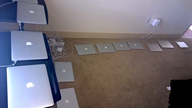 32 MacBook Airs on the Floor